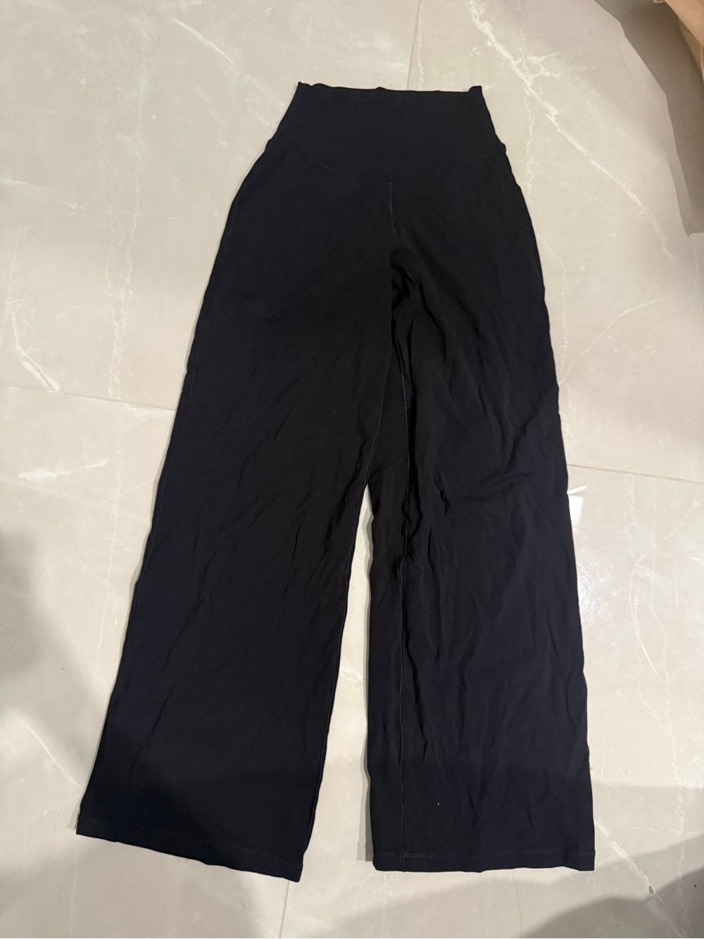 Aerie Wide Leg Black High-Waist Lounge Pants